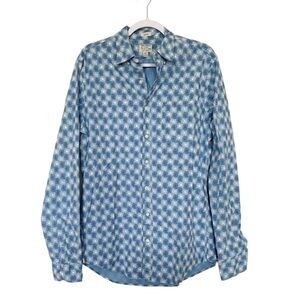 J. Crew Sewn for J. Crew Secret Wash Shirting Button Down Shirt Blue Medium Tall